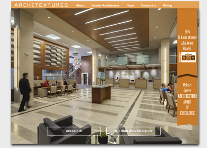 Architextures website design in 2014.